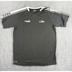 Capelli Sport Mens XL CS-COOL Soccer Training Jersey Black Grey White Stripe NWT